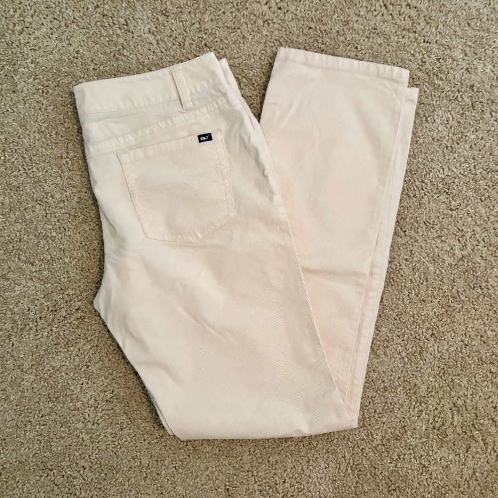 Vineyard Vines Cream Corduroy Women's Pants